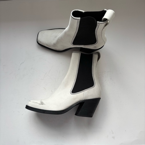 Rag & Bone Axis Leather‎ Boots In Antique White Sz 36.5/ US 6.5 $425 - Picture 2 of 8